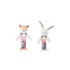 Doudou Hrkálka pískacia 17 cm 1 ks králiček