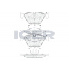 Sada brzdových platničiek kotúčovej brzdy ICER BRAKES 181814