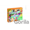 Janod 02774 cardboard s textúrou TACTILE Deň v Zoologickej záhrade 20 dielov