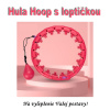 Inteligentný fitnes kruh na chudnutie Hula Hoop - červená