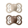 Bibs cumlíky silikón 2 ks Supreme 0 - 6 mesiacov Vanilla/dark/oak