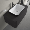 DURAVIT Happy D.2 Plus obdĺžniková umývadlová misa bez otvoru, bez prepadu, 600 x 400 mm, biela/antracit matný, 2359606100