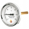 Italian VALVES Teplomer d63mm s mosadznou ZADNÝ nádržkou 100mm, 0-120°C, bimetalový T63100