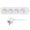 SOLIGHT Predlžovací kábel Solight, 4 zásuvky, biely, 1,5 m