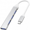 USB hub PremiumCord USB-C na USB3.2 A + 3x USB2.0 A , hliníkové púzdro