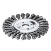 Lessmann 473111 | Rotačná kefa splietaná, jednoradová oceľový drôt pevný, rovný 0,35, priemer 125x14x22,2 mm