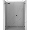 Mexen Lunar sprchové dvere otočné ľavé 160 cm, transparentné, gun gray brúsené - 834S-160-050-66-00-L