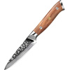 IZMAEL Damaškový kuchynský nôž Zayoku Paring/Hnedá 9.8 cm