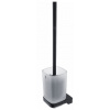 Nimco MAYA WC kefa s držiakom, matné sklo/čierny mat MAC 29094CN-90 MAC29094CN-90