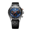 Nivada Grenchen Chronoking Mecaquartz Racing Blue - Inter. Bezel - Black Racing Strap + 5 rokov záruka a darček ZADARMO