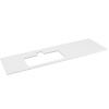 Sapho BRAHEA doska Rockstone s otvorom 146,6x51,5cm, ľavá, biela matná BT147-0101-L