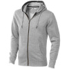 ELEVATE ARORA HOODED FULL ZIP SWEATER sivý melír M