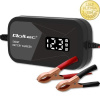 *Qoltec 52492 Inteligentní 12V Mikroprocesorová Nabíječka s LCD | 2A | Regenerace AGM GEL Baterií (Inteligentní mikroprocesorem řízená nabíječka pro nabíjení 12V baterií s LCD displejem a funkcí regen