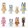 Originálne figúrky z Bluey Fairy Tale s darčekom pre rodinu 8 PCS (Originálne figúrky z Bluey Fairy Tale s darčekom pre rodinu 8 PCS)
