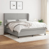 zahrada-XL Boxspring posteľ s matracom bledosivá 180x200 cm látka 3127821