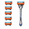 Gillette Fusion5 žiletka na kartuše 1 ks. (Holiaci strojček Gillette Fusion5 + 6 čepieľok / kazety - Originál - Krabička)