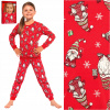Pyžamo, župán - Cornette pyžamá veľkosť 134 červená (Cornette Gnomes 134-140 Vianočné pyžamo)