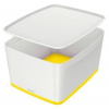 Leitz MyBox Úložný box s vekom veľkosť L biela žltá