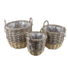 Van der Leeden Kôš RATTAN, pr.48x36/pr.34x28cm, sivá|žltá, S3|Van Der Leeden 1915
