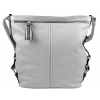 Moderná veľká crossbody kabelka 74-MH svetlo sivá