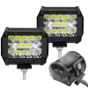 2 KS VÝKONNÁ LED PRACOVNÁ LAMPA DO AUTA TVRDENÉ SKLO HALOGÉN 480W 12V