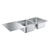 Grohe Drezy - Drez K500 s automatickým odtokom, 1160x500 mm, kefovaná nerezová 31588SD1