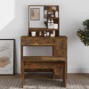 zahrada-XL Toaletný stolík so zrkadlom dymový dub 86,5x35x136 cm 820493