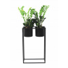 Stojan na kvety - Kovový kvetinový stojan Ugo 80x50cm Black Loft (Stojan na kvety - Kovový kvetinový stojan Ugo 80x50cm Black Loft)