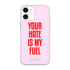 AppleMix Kryt BABACO pre Apple iPhone 11 - gumový - Your hate is my fuel - ružový