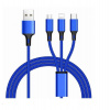 Kábel PremiumCord 3 v 1 USB, 3 konektory USB Type-C + micro USB + Lightning pre Apple, 1.2m (ku31pow01)
