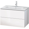 DURAVIT L-Cube závesná skrinka pod umývadlo, 2 zásuvky, 820 x 481 x 550 mm, biela vysoký lesk, LC624102222