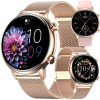 SMARTWATCH KRÁSNE DÁMSKE HODINKY TLAK SRDCOVÁ FREKVENCIA SATURÁCIA MENU PL 2 PÁSKY
