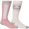 dámske podkolienky BURTON WEEKEND MIDWEIGHT 2 PACK SOCKS Stout White S/M