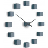 Designové nástěnné nalepovací hodiny Future Time FT3000GY Cubic grey - doprava ZDARMA!