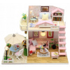 FunPlay 6996 DIY Drevený domček pre bábiky s príslušenstvom, 2 poschodia, 12.5x19.5x15cm