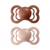 Bibs cumlíky silikón 2 ks Supreme 0 - 6 mesiacov Woodchuck/blush