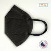 Respirátor NANO M.ON Jednorazový nanovlákenný respirátor FFP2 NR čierny 25ks (8594030603901)