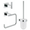 GROHE Essentials Cube 40757001 Súprava doplnkov do kúpeľne 3 v 1, Chróm GRO 40757001