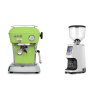 Ascaso Dream ONE, Fresh Pistachio + Eureka Atom Specialty 65, white
