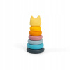 Bigjigs Toys Silikonová stohovacia věža Mačka