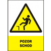 Pozor schod - plastová tabuľka A4 (120189)