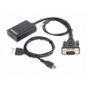 GEMBIRD VGA na HDMI konvertor 15 cm čierny