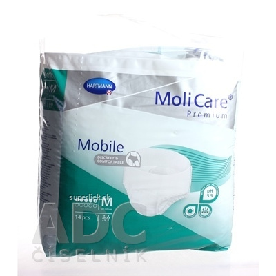 MoliCare Premium Mobile 5 kvapiek M zelené, plienkové nohavičky naťahovacie, 1x14 ks, 4052199275277