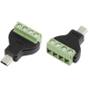 TRU COMPONENTS MN-USB4M USB konektor so skrutkovým pripojením zástrčka, rovná Mini USB konektor typu B Množstvo: 1 ks; 1572337