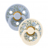 Bibs cumlíky kaučuk Colour 2 ks 6-18 mesiacov Liberty Ivory-baby-blue
