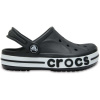 Crocs BAYABAND CLOG K čierna,biela Detské šľapky C5