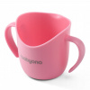 BabyOno hrnček ergonomický s uškami 120 ml ružová