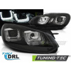 Tuning-tec SVETLOMETY U-LED LIGHT DRL BLACK BLACK LINE pasujú na VW GOLF 6 08-12