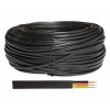 CABLETECH LEXTON telefónny kábel 4-žilový plochý 100m, čierny LXK512
