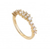 Guess Pozlátený prsteň so zirkónmi Jardin JSBR04480JWYG